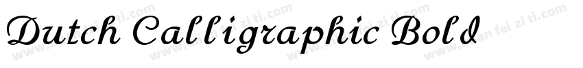 Dutch Calligraphic Bold字体转换